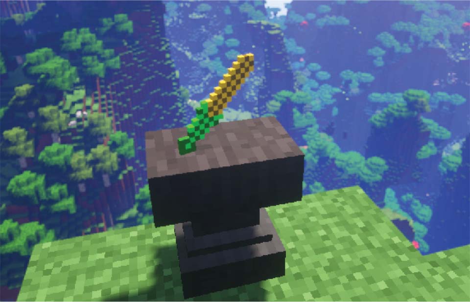 In this exciting Minecraft coding course students learn how to create a custom sword mod using Java programming.